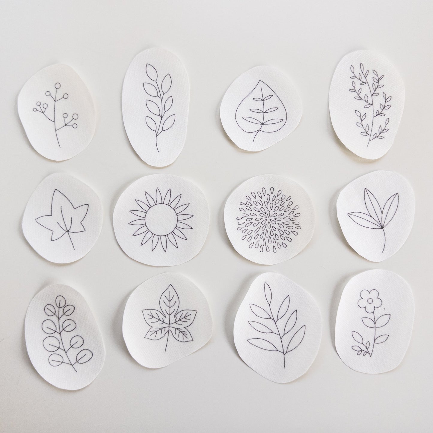 Autumn Botanical Stick and Stitch Patterns