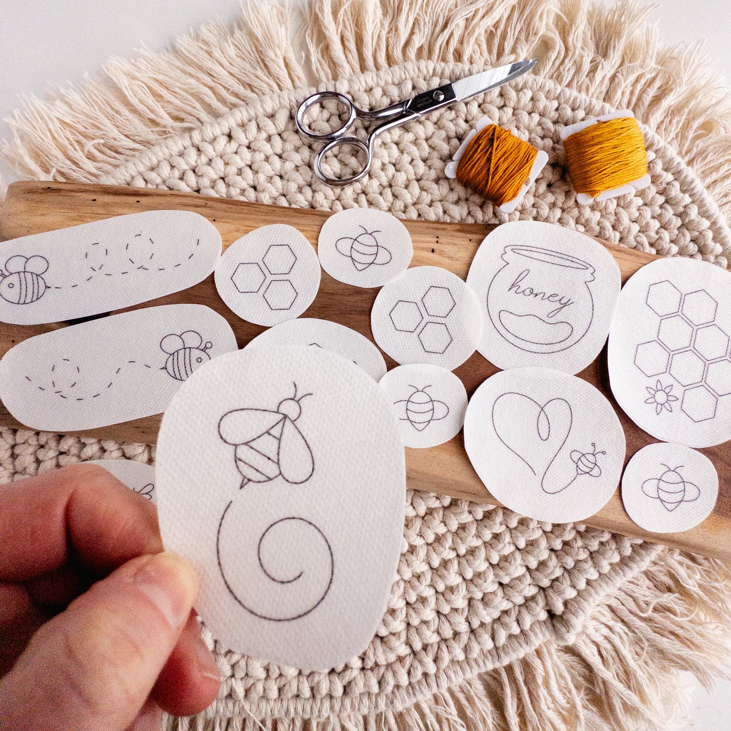 Honeybee Stick and Stitch Patterns