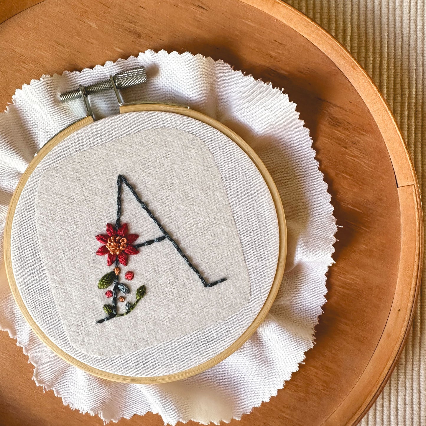 Floral Letters Stick and Stitch Patterns