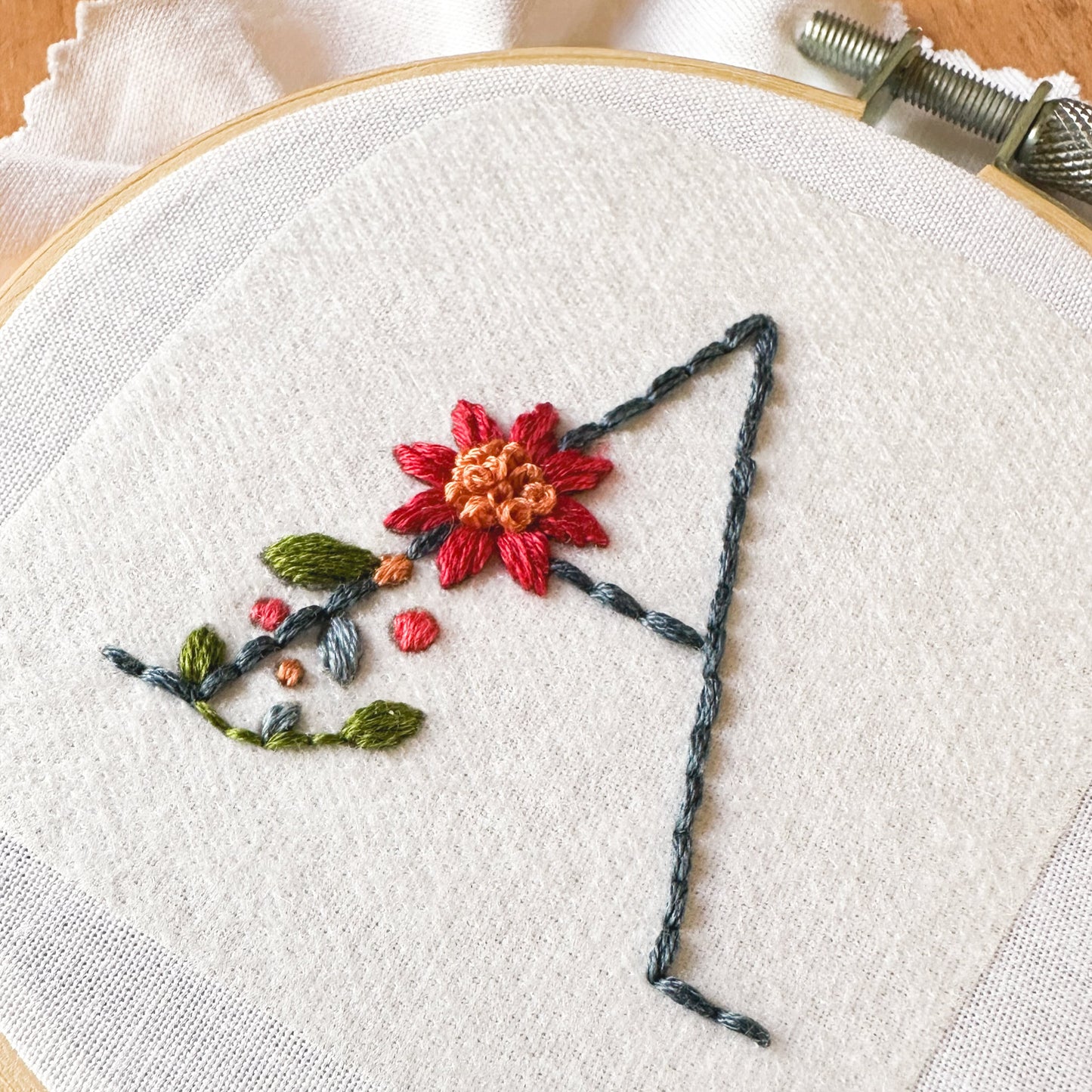 Floral Letters Stick and Stitch Patterns