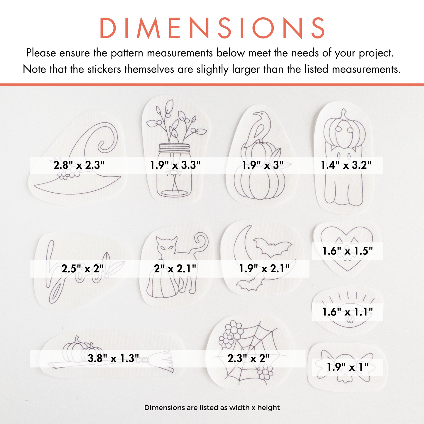 Halloween Stick and Stitch Patterns