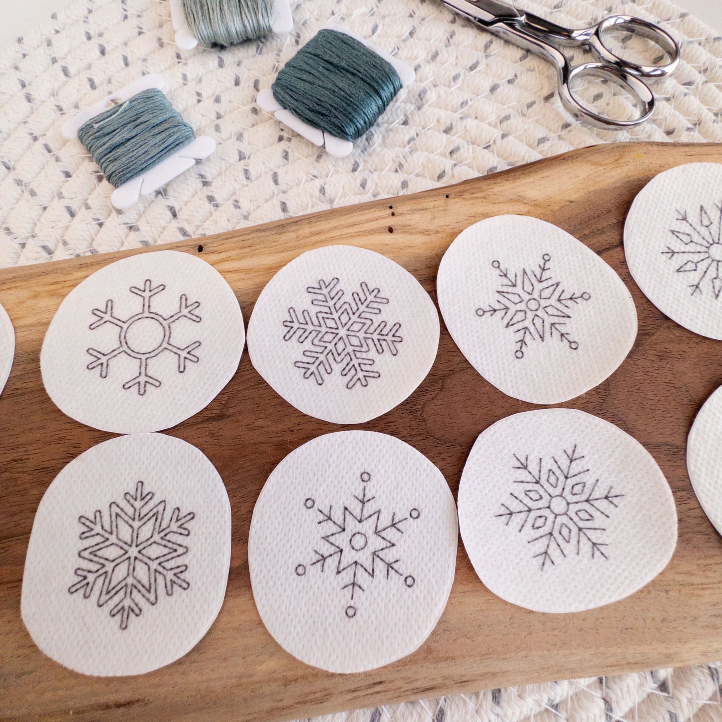 Mini Snowflake Stick and Stitch Patterns