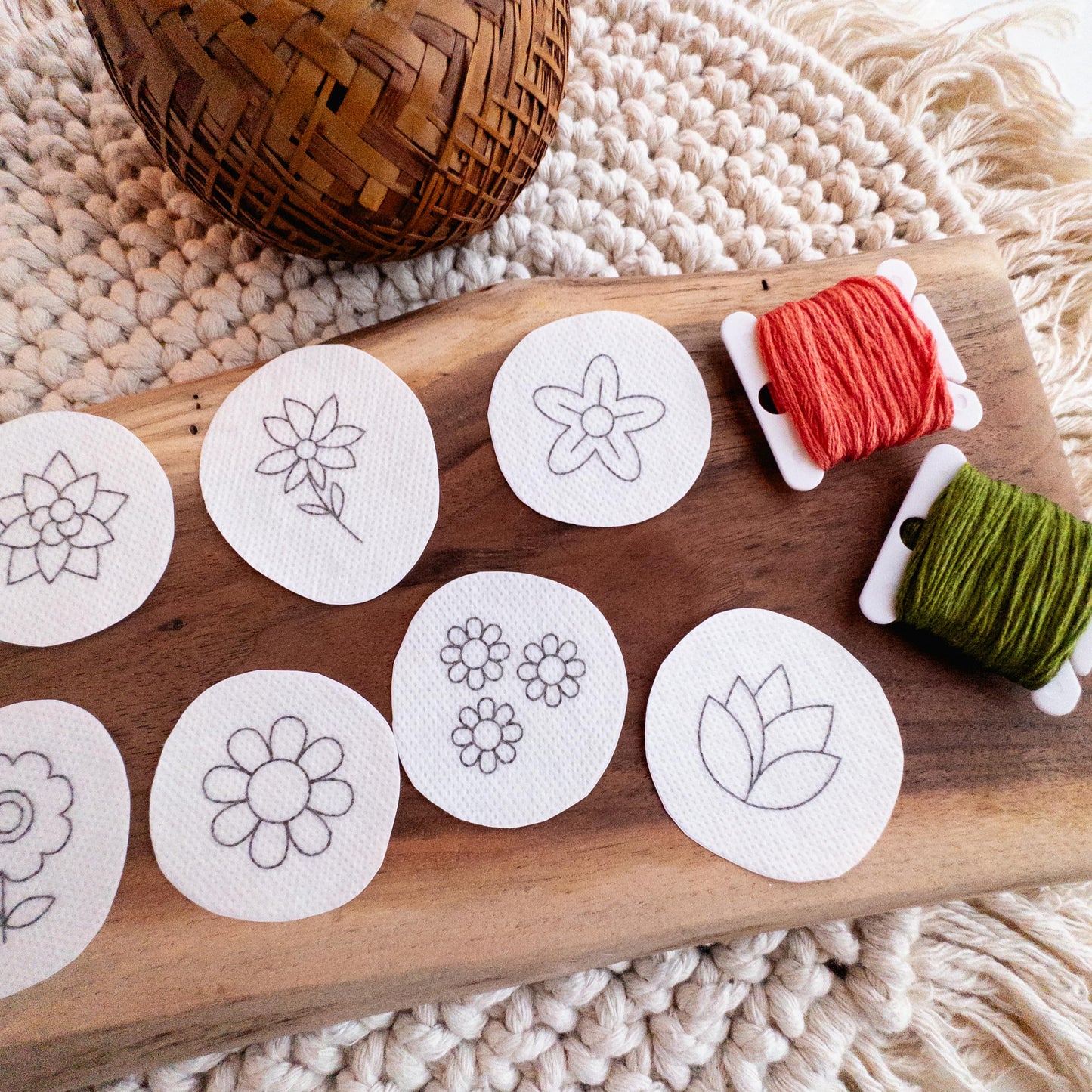 Mini Spring Flowers Stick and Stitch Patterns