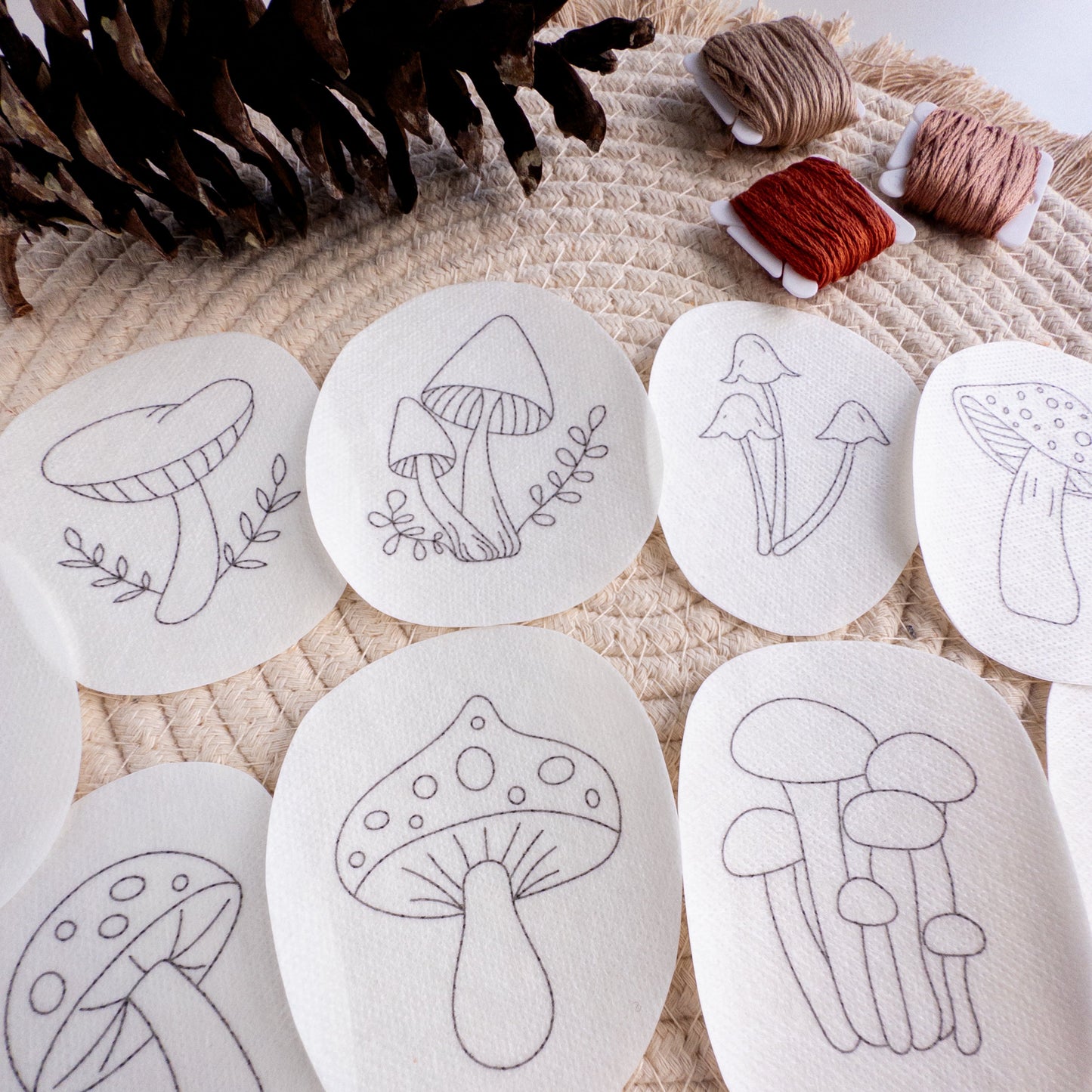 Mushroom Stick and Stitch Patterns