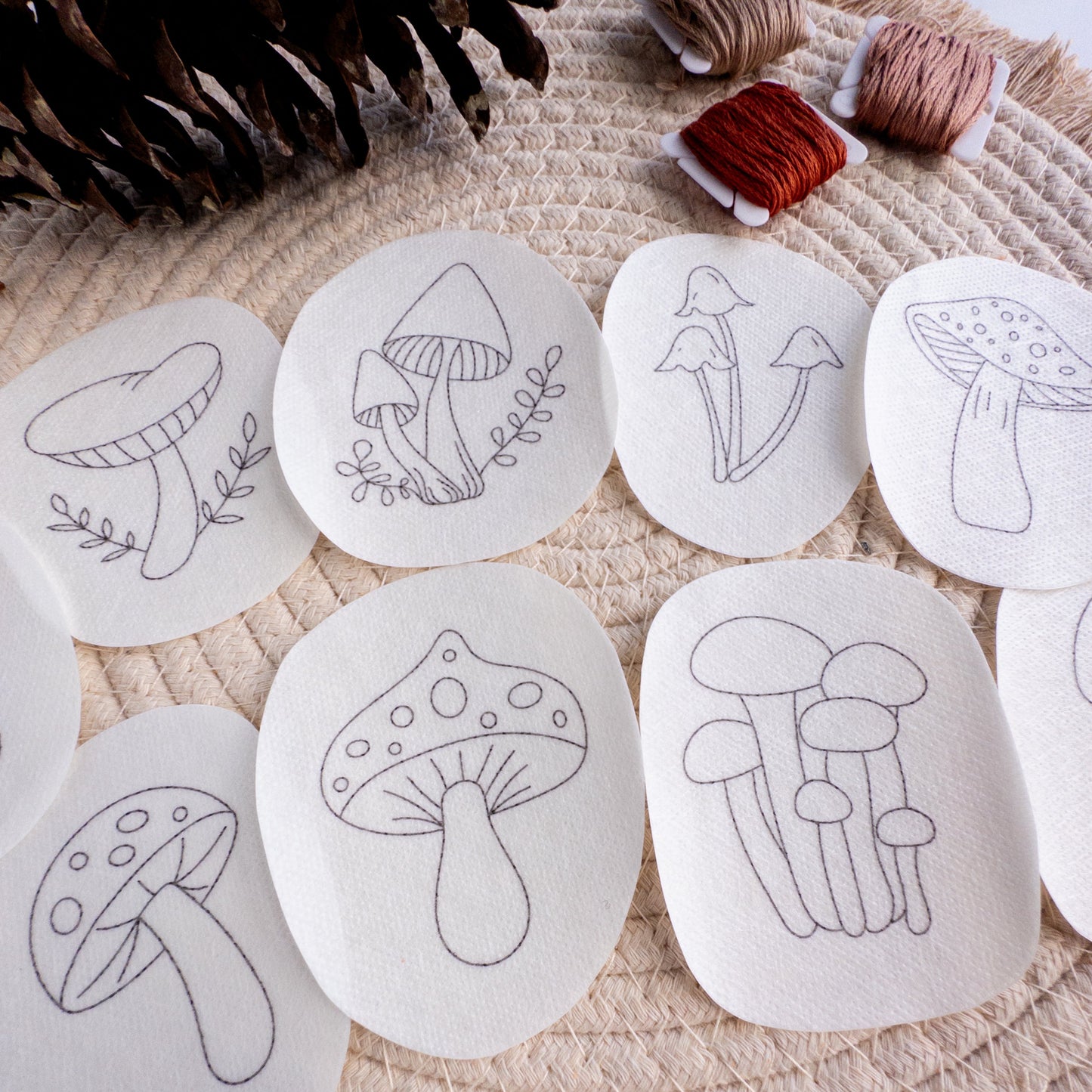 Mushroom Stick and Stitch Patterns