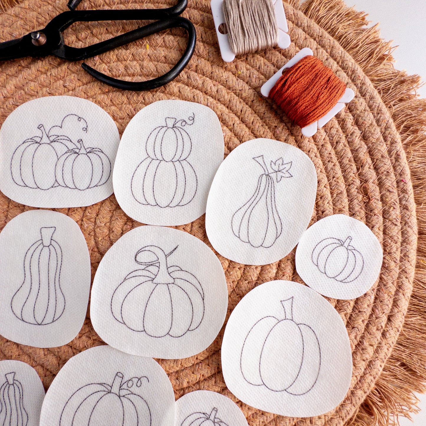 Pumpkin Stick and Stitch Patterns