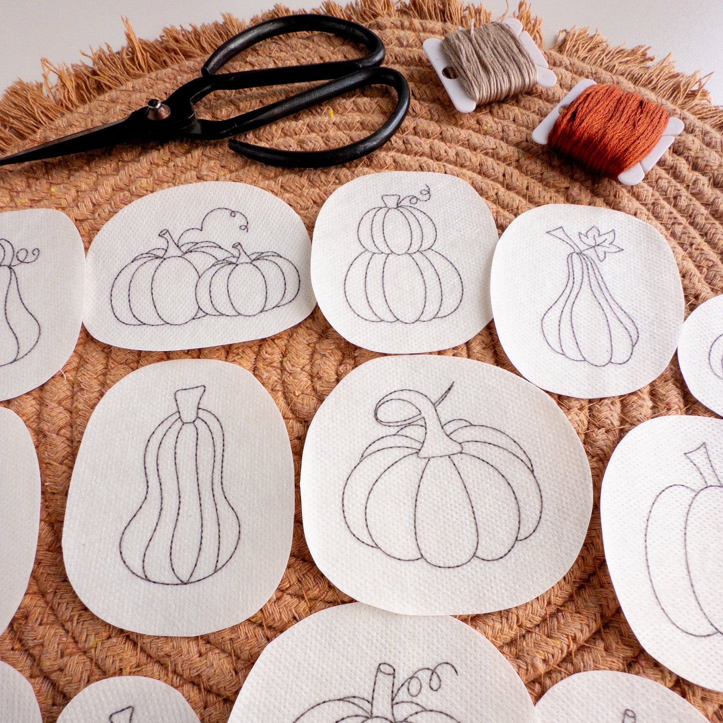 Pumpkin Stick and Stitch Patterns