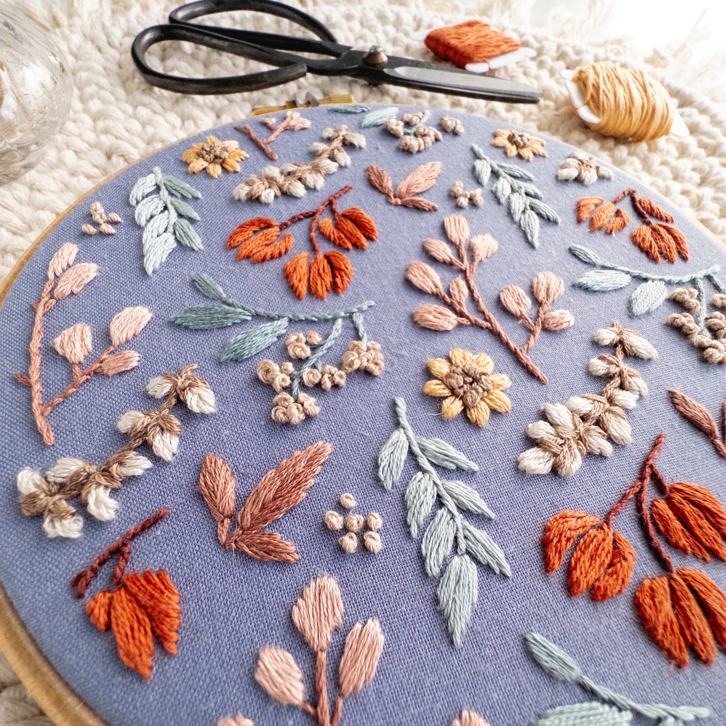 Twilight Meadow Embroidery Pattern