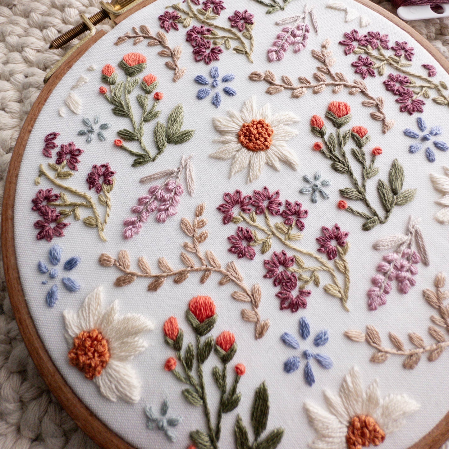 Wildflower Field Embroidery Pattern