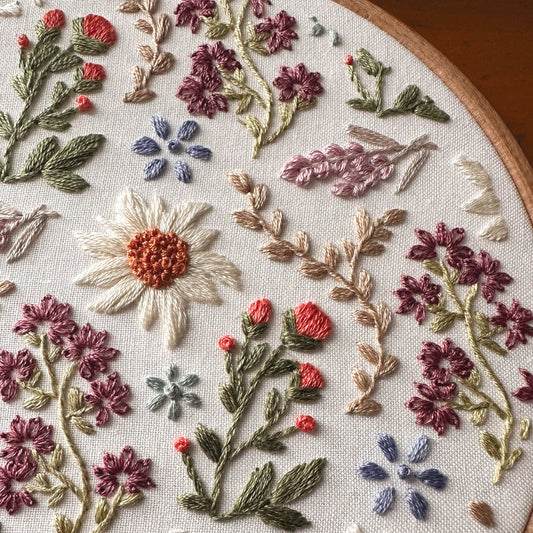 Wildflower Field Embroidery Pattern